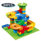 Children's Slide Small Block Block Assembly Particles DIY Educational Toy Small Size Building Blocks Maze Ball Assemble Toys