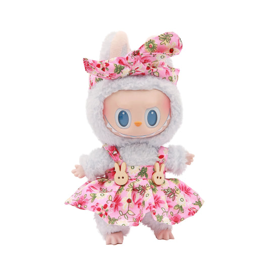 Plush Vinyl Face Labubu Doll Clothes Skirts Plush Bag Charm Little Clothes Hairband Girl Juguates&Doll Accessories Fashion Toys