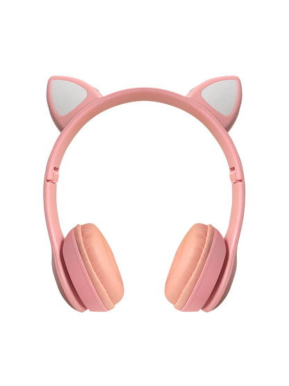 Headphones with wireless technology, Jerry chip, shining brightly, cat ears wireless headphones