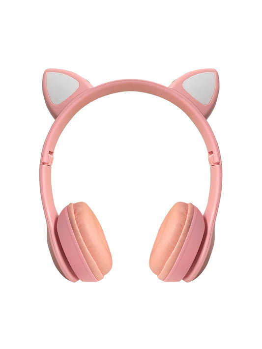 Headphones with wireless technology, Jerry chip, shining brightly, cat ears wireless headphones