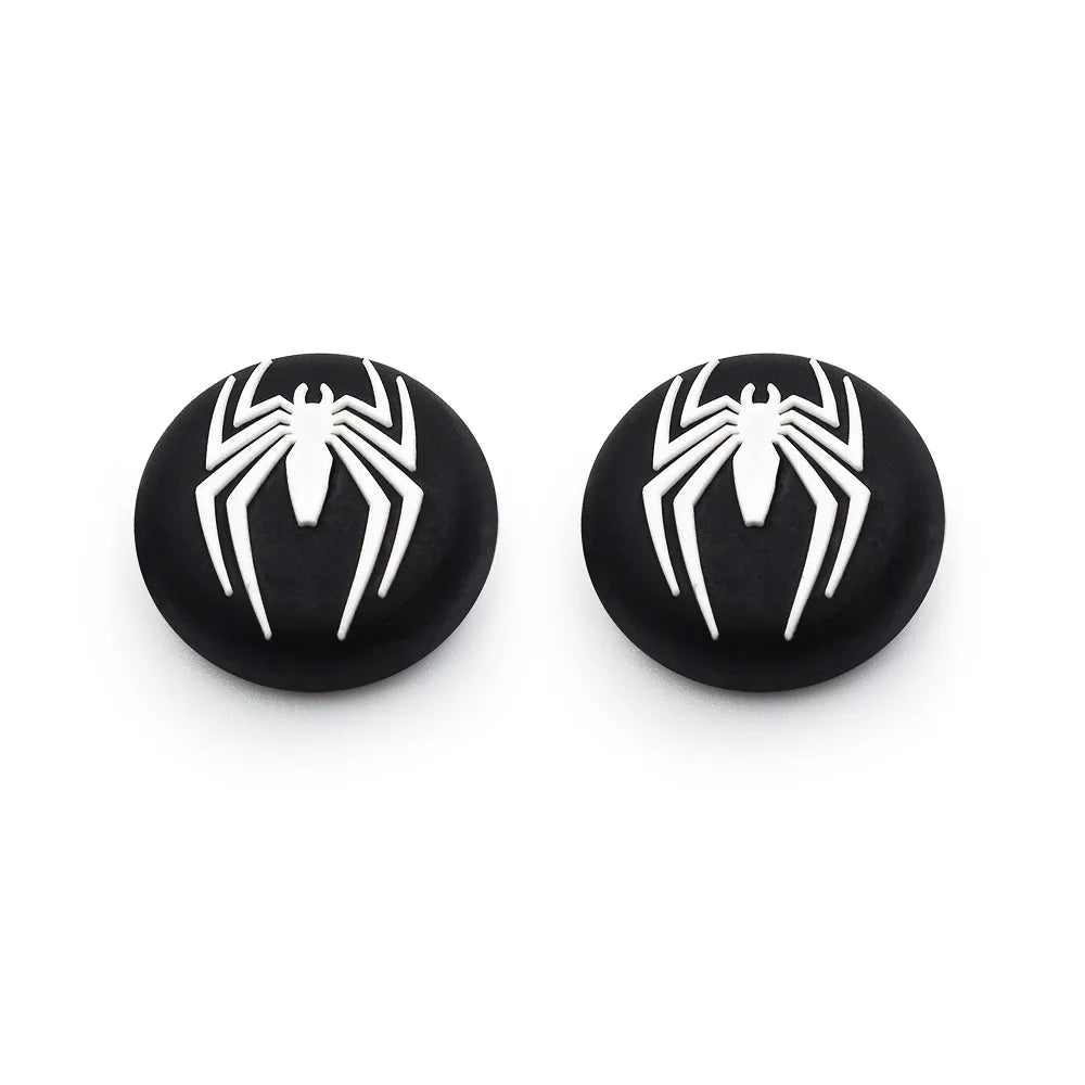 2pcs/set Marvel Games Console Thumb Grip Cap Cover Kawaii Spiderman Playstation PS5 PS4 Xbox Series Joystick Protective Cap