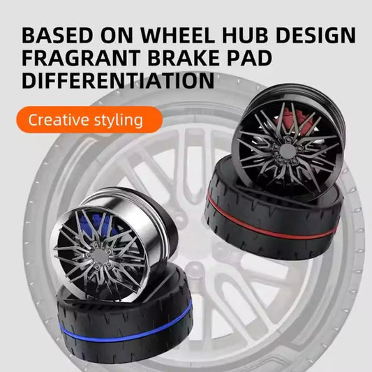 Air Freshener Diffuser Solar Powered Rotating Car Purifier Simulated Wheels Wheel Shape Fragrance Auto Aroma Diffuser Home Deco